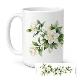 Caroline's Treasures Gardenias Flowers Ceramic Coffee Mug 15 oz