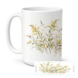 Caroline's Treasures Goldenrod Flowers Ceramic Coffee Mug 15 oz