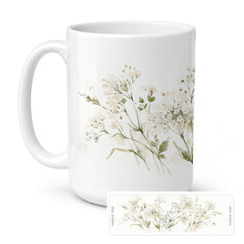 Caroline's Treasures Gypsophila Flowers Ceramic Coffee Mug 15 oz