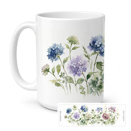 Caroline's Treasures Hydrangeas Flowers Ceramic Coffee Mug 15 oz