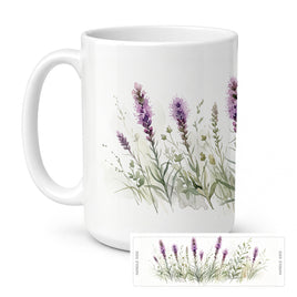 Caroline's Treasures Liatris Flowers Ceramic Coffee Mug 15 oz