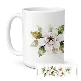 Caroline's Treasures Magnolias Flowers Ceramic Coffee Mug 15 oz