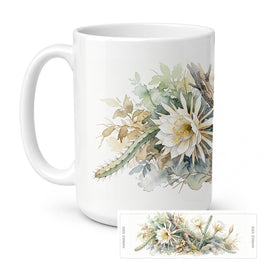 Caroline's Treasures Queen of the Night Cactus Flowers Coffee Mug 15 oz