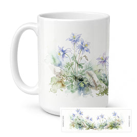 Caroline's Treasures Rocky Mountain Columbine Flowers Coffee Mug 15 oz