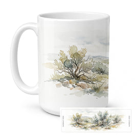 Caroline's Treasures Sagebrush Flowers Ceramic Coffee Mug 15 oz