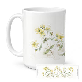 Caroline's Treasures St. John's Wort Flowers Ceramic Coffee Mug 15 oz