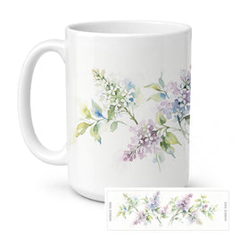 Caroline's Treasures Syringa Flowers Ceramic Coffee Mug 15 oz