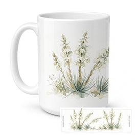 Caroline's Treasures Yucca Flower Flowers Ceramic Coffee Mug 15 oz