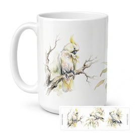 Caroline's Treasures Cockatoo Birds Ceramic Coffee Mug 15 oz
