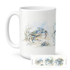Caroline's Treasures Blue Crab Seafood Ceramic Coffee Mug 15 oz