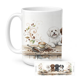 Caroline's Treasures Havanese Morning Coffee Ceramic Coffee Mug 15 oz Decorative Large C Handle