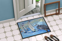Blue Heron Sailboats Dog River Bridge Indoor or Outdoor Mat 24x36 JMK1001JMAT