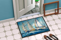 Roll me over Sailboats Indoor or Outdoor Mat 24x36 JMK1027JMAT