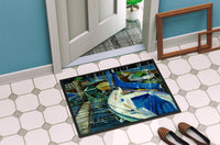 Night on the Docks Sailboat Indoor or Outdoor Mat 24x36 JMK1031JMAT