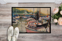 Black Sails Sailboat Indoor or Outdoor Mat 24x36 JMK1032JMAT