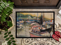 Black Sails Sailboat Indoor or Outdoor Mat 24x36 JMK1032JMAT