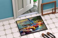 Sailboats at sunset Indoor or Outdoor Mat 24x36 JMK1036JMAT