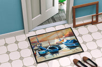 Beach View with Sailboats Indoor or Outdoor Mat 24x36 JMK1038JMAT