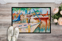 Sailboats at the Gazebo Indoor or Outdoor Mat 24x36 JMK1043JMAT