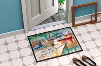 Sailboats at the Gazebo Indoor or Outdoor Mat 24x36 JMK1043JMAT