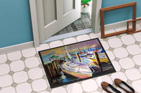 Sailboats at the Fairhope Yacht Club Docks Indoor or Outdoor Mat 24x36