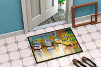 Blue Heron and Deep Sea Fishing Boats Indoor or Outdoor Mat 24x36 JMK1051JMAT