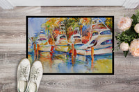 Deep Sea Fishing Boats at the Dock Indoor or Outdoor Mat 24x36 JMK1052JMAT