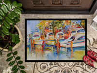 Deep Sea Fishing Boats at the Dock Indoor or Outdoor Mat 24x36 JMK1052JMAT