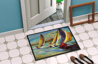 Knost Regatta Pass Christian Sailboats Indoor or Outdoor Mat 24x36 JMK1057JMAT