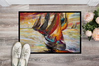 Red Sails Sailboat  Indoor or Outdoor Mat 24x36 JMK1062JMAT