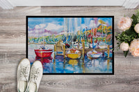 Paradise Yacht Club Sailboats Indoor or Outdoor Mat 24x36 JMK1063JMAT