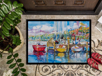 Paradise Yacht Club Sailboats Indoor or Outdoor Mat 24x36 JMK1063JMAT
