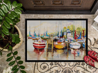 Paradise Yacht Club II Sailboats Indoor or Outdoor Mat 24x36 JMK1064JMAT
