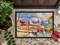 Run Away Sailboats Indoor or Outdoor Mat 24x36 JMK1072JMAT