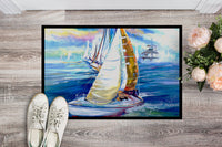 Rock my Boat Sailboats Indoor or Outdoor Mat 24x36 JMK1073JMAT