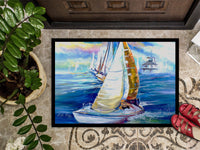 Rock my Boat Sailboats Indoor or Outdoor Mat 24x36 JMK1073JMAT