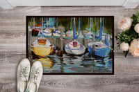 Yellow boat Sailboat Indoor or Outdoor Mat 24x36 JMK1084JMAT
