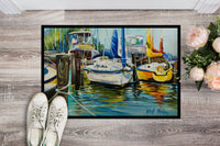 Yellow boat II Sailboat Indoor or Outdoor Mat 24x36 JMK1085JMAT