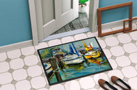 Yellow boat II Sailboat Indoor or Outdoor Mat 24x36 JMK1085JMAT