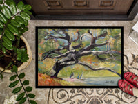 Oak Tree on the Bay with Sailboats Indoor or Outdoor Mat 24x36 JMK1132JMAT