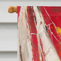 Red Sailboat Flag Canvas House Size JMK1154CHF
