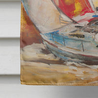 Red Sailboat Flag Canvas House Size JMK1154CHF