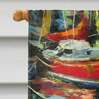 Boat Talk Sailboats Flag Canvas House Size JMK1164CHF