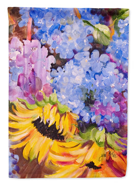 Hydrangeas and Sunflowers Flag Canvas House Size JMK1175CHF