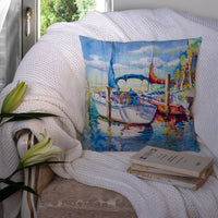 Towering Q Sailboats Canvas Fabric Decorative Pillow JMK1230PW1414