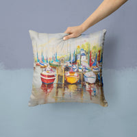 Paradise Sailboats Canvas Fabric Decorative Pillow JMK1235PW1414