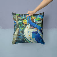 Sailboats Canvas Fabric Decorative Pillow JMK1245PW1414