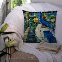 Sailboats Canvas Fabric Decorative Pillow JMK1245PW1414
