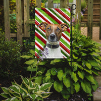 Candy Cane Holiday Christmas Jack Russell Terrier Flag Garden Size KJ1169GF