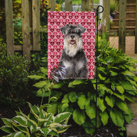 Hearts Love and Valentine's Day Schnauzer Flag Garden Size KJ1192GF